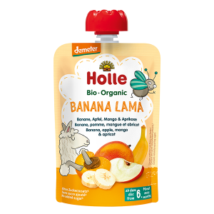 Holle Organic Baby Food Pouch - Banana Lama